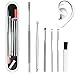 Yakamoz 6PCS Cérumen Curette Cure-Oreilles Nettoyeur Médical Cure Oreilles INOX pour Oreille en Acier INOX Cire d'oreille Remover Ear Picks Cire d'oreille Curette