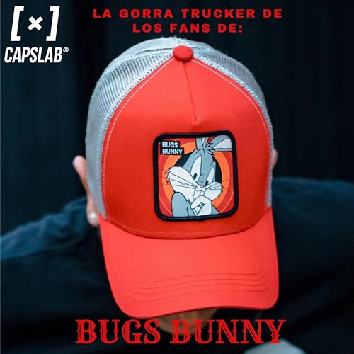Capslab Bugs Bunny Trucker Cap Looney Tunes Red/Grey - One-Size - 5