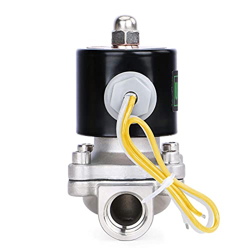 Vanne solénoïde 1/2" G 220V AC électrovanne normalement fermée acier inoxydable air eau - 8
