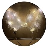 LED ウサギ耳カチューシャかわいいライトアップウサギの耳頭飾りヘアバンドクリスマスヘアアクセサリーパーティーの装飾