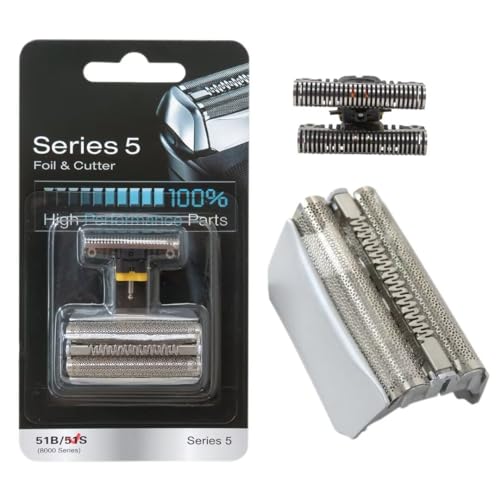 51S Silver Electric Shaver Replacement Foil Head Razor Aceesories for Br-aun WaterFlex Shaver 51B Mesh Cover 51S WaterFlex Cutter Net WF1s WF2s 5760 5758