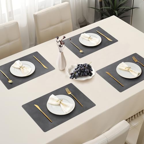 Roxifina Faux Leather Placemats Set of 6, Vinyl Placemats Heat Resistant by Roxifina - Used condition - Image 6