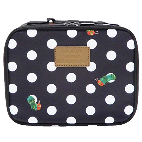 おむつバッグ 消臭 抗菌効果 絵本 はらぺこあおむし キャラクター 水玉 ドット おむつ入れ オムツケース 日本ダム製 デオドラントネーム使用 メッシュポケット ブラックのサムネイル