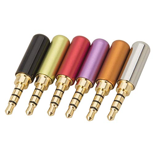 Image of Generic 4 Pole 3.5mm 1 /8 inch Male Headphone Jack Plug Metal Audio Soldering