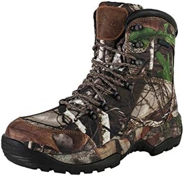 R RUNFUN Men's 7'' Lightweight Hunting Boots, Waterproof Camo Lace Up Work Boots, EVA Midsole Military Army Hiking Boots, Anti-slip and Durable for Outdoor Working Fishing Trekking