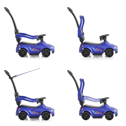 Moni Rutschauto, Victory 2 in 1 Rutscher mit Griff Lehne Fußstütze Musikfunktion, Farben:blau – Bild 7