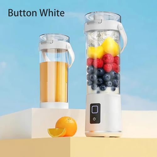 Image of SHALVI Portable Blender Juicer Smoothie Machine | USB Rechargeable Juicers | Juice Mixer Grinder Bottle | Mixer Juice Cup Maker12 Blade Fast Blenders | Mini Juicer Blender for Home & Travel (White)