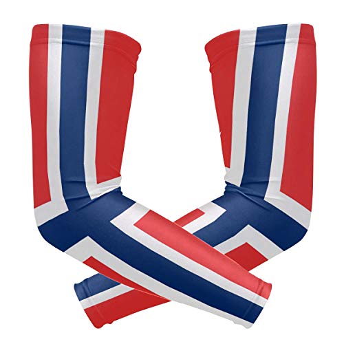 poeticcity Norway Flag 1 Pair Arm Sports Sleeves Cooling Warmer UV Protection