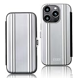 [ ゼロハリバートン ] iPhone 16Pro ケース 耐衝撃 米軍MIL規格/ワイヤレス充電 MagSafe 対応 全面保護 フルカバー/アイフォン 16 Pro - UNiCASE - ZERO HALLIBURTON (シルバー/手帳型)