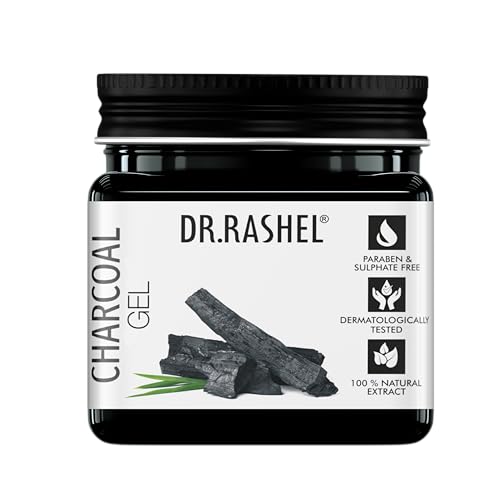 Image of DR.RASHEL Charcoal Skincare Kit | Scrub, Gel, Cream, Face Pack | With Activated Charcoal | Deep Cleansing | Detox & Oil Control | 4-in-1 Set