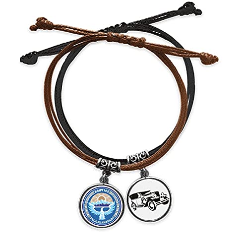 Kirghizistan bracelet corde fait main et cuir véritable tressé | Bijou ethnique de haute qualité