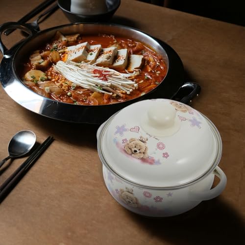 Casserole à soupe maison en émail pour plaques induction et gaz - 6