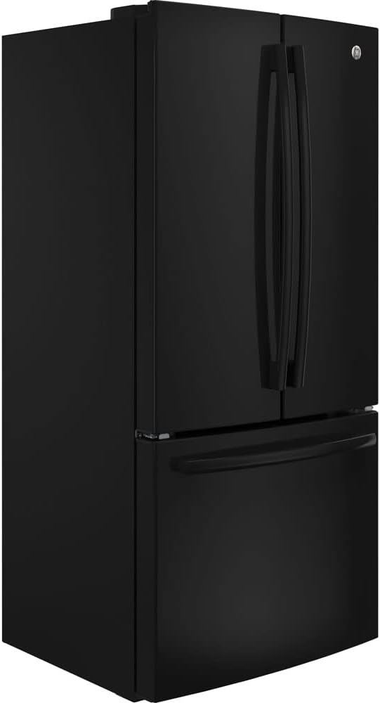 GE GWE19JGLBB French Door Refrigerator, Black on Fridge.com