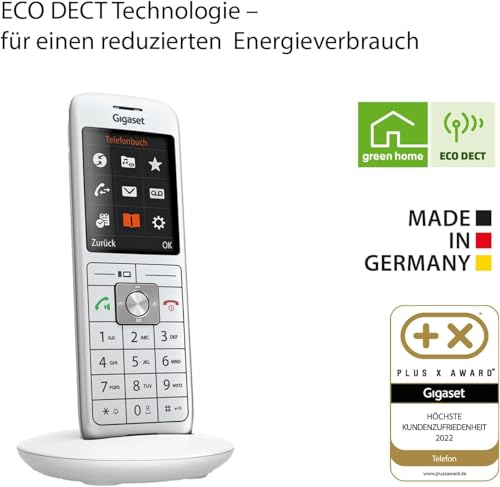 Gigaset CL660HX - design DECT-Mobilteil mit Ladeschale - Fritzbox-kompatibel - hochwertiges Schnurloses Telefon f&uuml;r Router und DECT-Basis, wei&szlig; [Deutsche Version] [Ohne Basis]