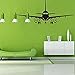 Adesivi murali per aerei Decorazione murale Adesivi murali per aerei Adesivi in ​​vinile Carta da parati rimovibile per aerei 183 * 59