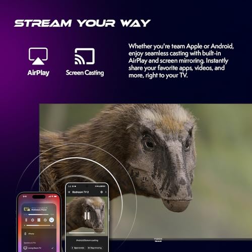Vibox 50" 4K LED Smart TV | WebOS | 3x HDMI, 2x USB | Wall Mount Compatible | Gesture Remote with Streaming Controls - Image 6