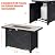 COSTWAY 42" Propane Fire Pit Table, 60,000 BTU Outdoor Rectangle Gas Fire Table W/Ceramic Tabletop, Lava Rock & PVC Cover Included, Stainless Steel Burner, Ideal for Backyard, Poolside