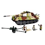 FDEYES WW2 The King Tiger Heavy Tank Toy Brick Building Set, M38-B0980,Compatible with Major Brand,Army Toys with 4 Soldier Figures(930 Pieces)