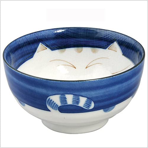 Japanbargain 2472, Japanese Soup Bowls Rice Bowls Porcelain Bowls Made In Japan, Maneki Neko Lucky Cat Pattern, 6.25 Inch, Set Of 4 #TOP1