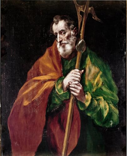 Póster de lienzo decorativo l'apostolo di San Giuda Tadeo El Greco cuadro 60x90