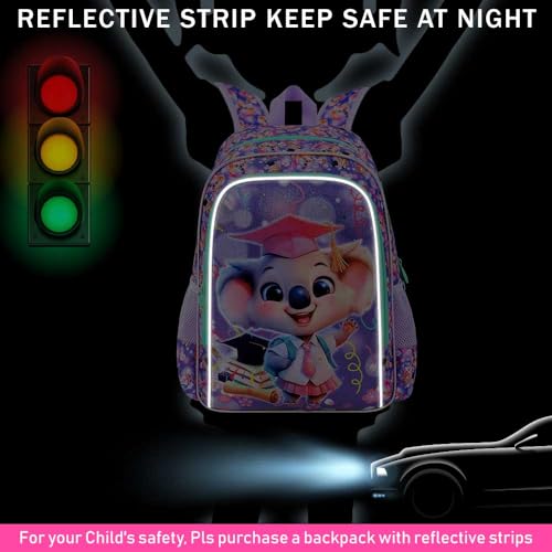 Image of AGSDON 3PCS Backpacks for Girls, 16 inch Elementary Kids Backpack Preschool School Bookbags and Lunch Box