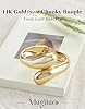 Magitaco Chunky 14K Gold Plated Bangles for Women, Thick/Thin Cuff Bracelet for Women, Trendy Stackable Bangle Bracelets, Women's Fashion Jewelry #3