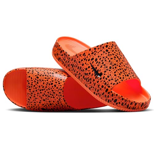 Nike Calm Electric Men's Slides (HF1067-800, Total Orange/Total Orange/Dark Obsidian) Size 13
