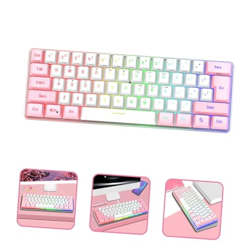Clavier compact de jeu mécanique rétroéclairé RGB avec 61 touches en Abs