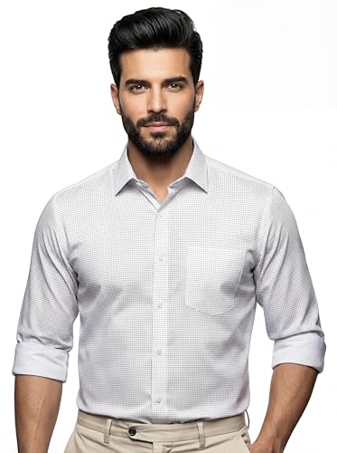 Image of Amazon Brand - INKAST Men's Printed Cotton Shirt | Full Sleeve | Regular Fit | Comfortable Formal Stylish Shirt for Men | Man Shirts for Professional Look