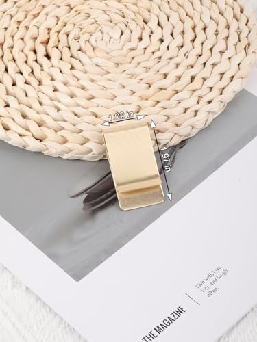 2 Pcs Stainless Steel Money Clips 2×1 Inch Slim Cash Clip Credit Card Clip for Men (Gold and Silver)3