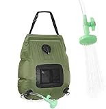 TripleTree Solar Shower Bag for Campng, 5 Gallons/20L Portable Heating Shower Bag with On-Off...