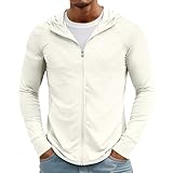 Rashguard Hombre, Ropa Agua Natacion Running Transpirable Camiseta Proteccion Solar Hombre, Manga Larga Surf Protección Solar Rashguard con Capucha UPF 50 Ciclismo Verano Camiseta Pesca, S