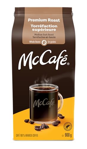McCafe Premium Medium Dark Roast Whole Beans, 900g, Can Be Used With Keurig Coffee Makers