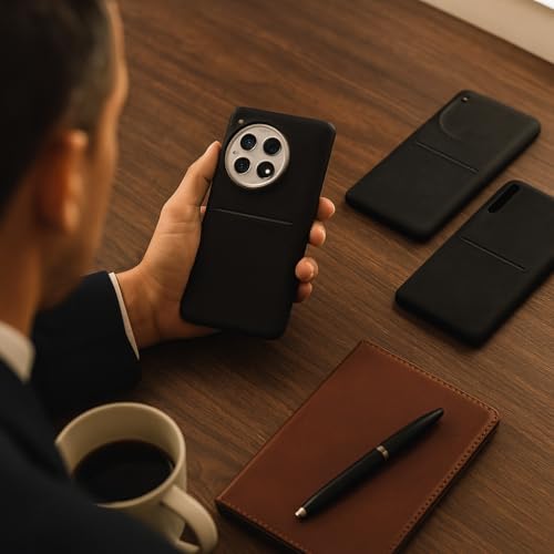 Image of MILLION CASES Back Cover Case for OnePlus 13R Shockproof Protective Luxury Matte Card Holder Case for Men & Boys(Black)