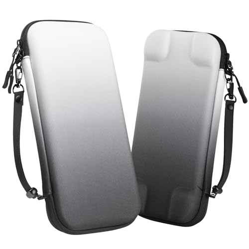 WD&CD Switch 2 対応 収納ケース ハードケース 薄型 保護 収納バッグ EVA材質 スイッチ2対応 Switch 2対応 防塵 防水 防振 耐衝撃 持ち運び キャリングケース - ブラックホワイト