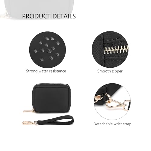 Womens Makeup Bag Wristband Bag Cotton Canvas Nylon Pouch Lightweight Ideal for Travel and Everyday Use3