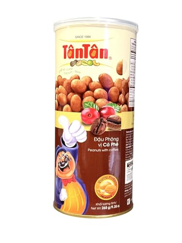 Image of Combo - Peanuts With Coconut and Peanuts with Coffee - Dau Phong Vi Cot Dua va Dau Phong Vi Ca Phe - 9 Oz per Can with 2 Cans per Order