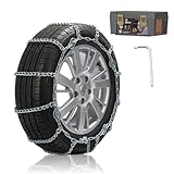 Snow Chains for Pickup Trucks, SUVs, Light Trucks, Heavy Duty Quick Fit & Easy...