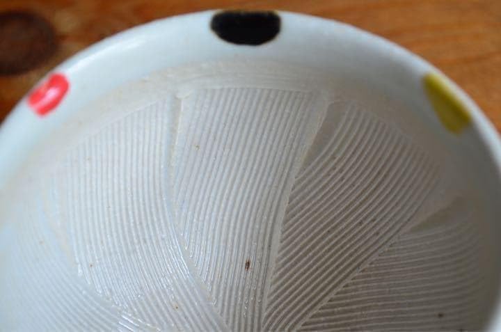 美濃焼 南楽窯 マルホン製陶所鉢 すり鉢 片口 陶器 水玉 ドット柄