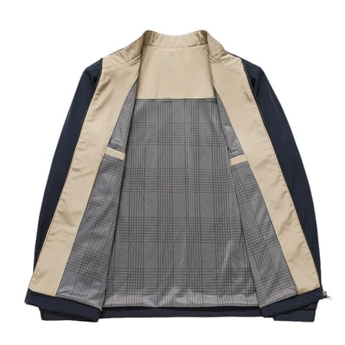 Ataccommodate Jacket, Men's Standing Collar Zipper Casual Jacket, Windproof & Warm with Zipper Pockets for Everyday3