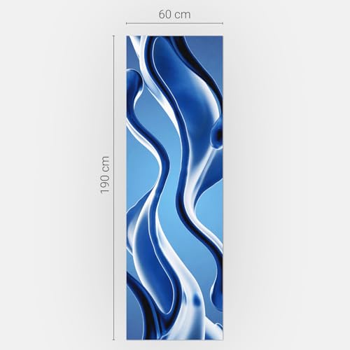 Décalcomanie sticker couvrant entièrement frigo 60x190 vagues fluides