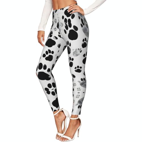 Leggings de compresión para pasear perros mallas con huellas