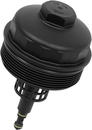 Car Engine Oil Filter Housing Cover Cap 11421744000 Replacement for BMW E88 E90 E60 E63 E65 F10 F01 X5 X6 Valve Oil Cap Black