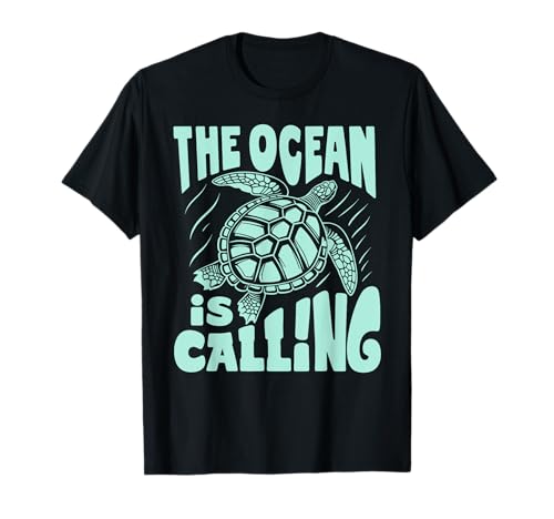 The Ocean IS CALLING X Nature Beach Sea Turtle Tortuga Camiseta