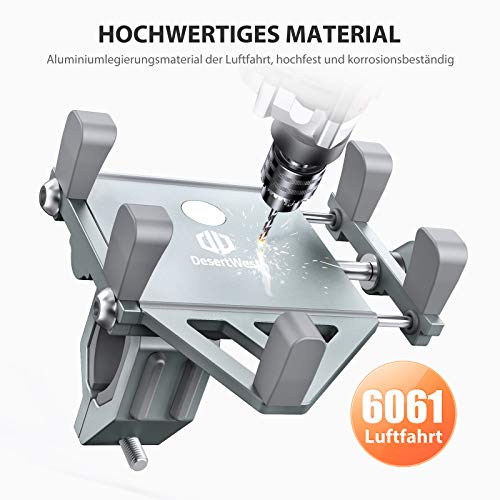 DesertWest Telefoonhouder voor fiets, extreem stabiel en valt nooit af, luchtvaart-aluminiumlegering, voor buiten… - Image 3