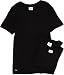 Lacoste Men's  Essentials Cotton Crew Neck T-Shirt, Black, Large (Pack of 3)