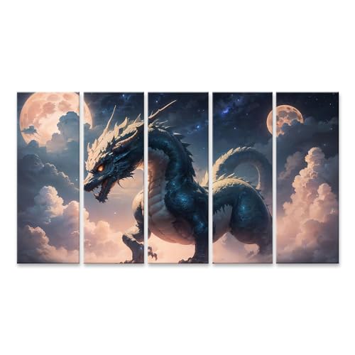 Tableau sur toile mythique dragon pour habiller un grand mur vide