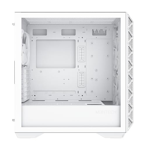 Image of Montech AIR 903 Base, E-ATX Mid Tower Case, High Airflow with Max Capacity, 3X 140mm PWM Fans Pre-Installed, Tempered Glass Side Panel, Mesh Front, Type-C, Support 4090 GPUs, White