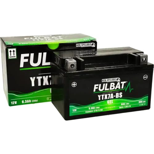 Fulbat - Batteria moto Gel YTX7A-BS/FTX7A-BS 12V 6Ah