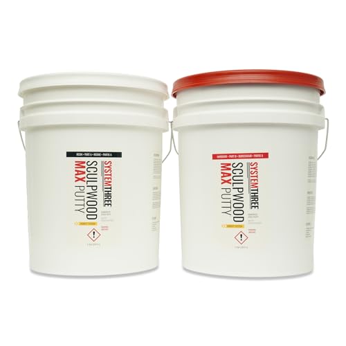 System Three SculpWood Max Putty Epoxy Wood Filler, 10 Gallon Kit